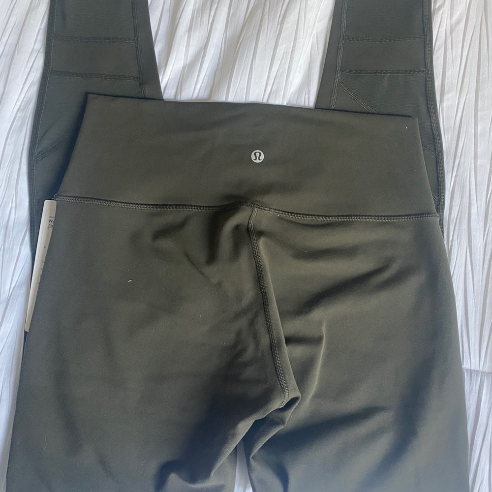 Forest Green Lululemon Wunder Under HR Tight Tech Mesh NWOT - Picture 4 of 6